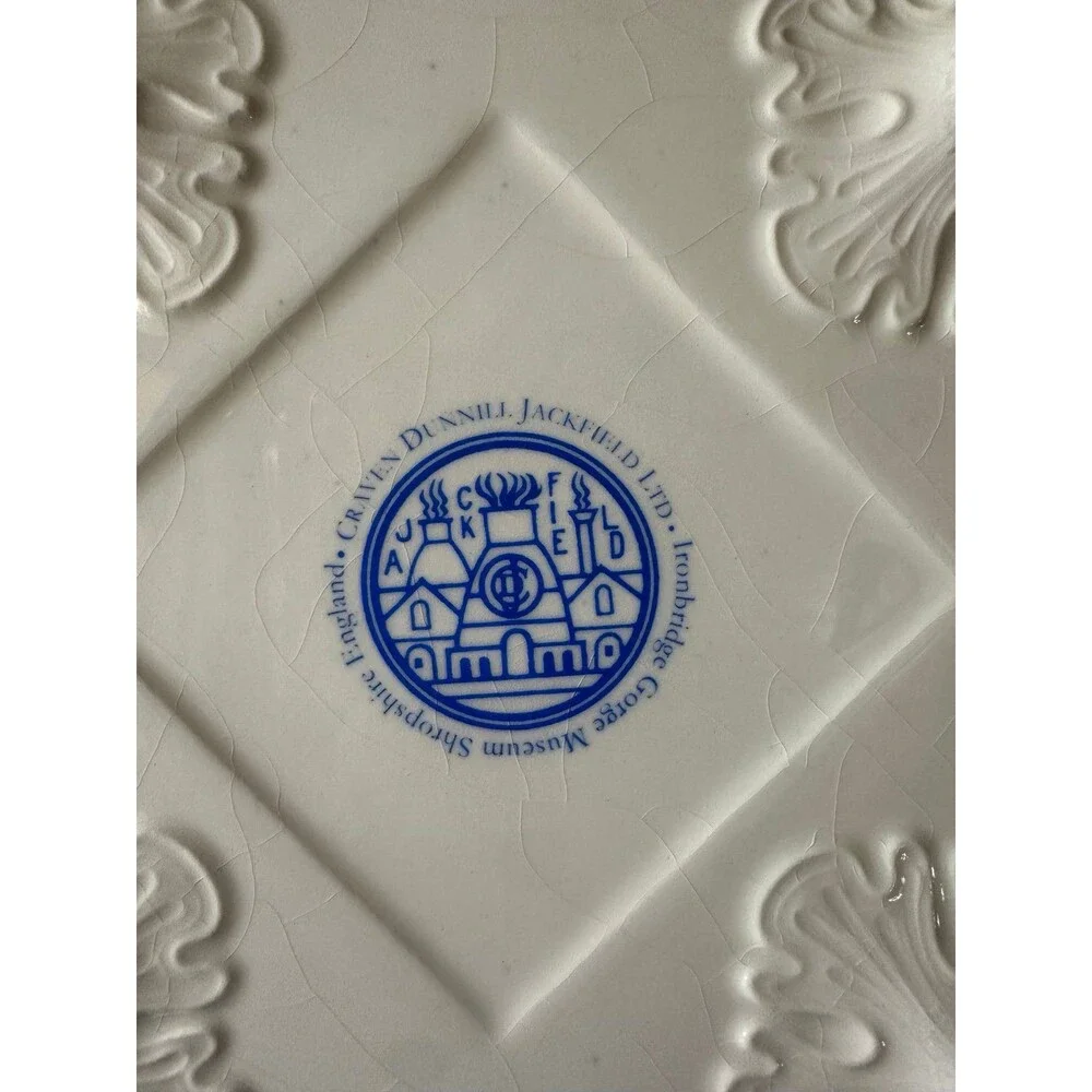 Craven Dunnill Jackfield Ironbridge Gorge Museum Floral Ceramic Trivet Hot Pad